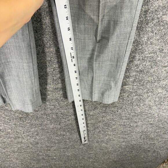 Loft Dress Pants Women 4 Gray Mid Rise Pleated Marisa Straight Pockets Wool - Picture 5 of 8